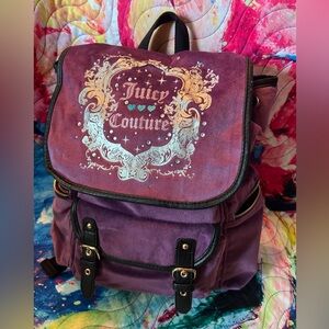 Juicy Couture Purple and Black Backpack